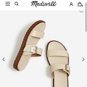 Madewell The Dee Double-Strap Slide Sandal Size 7